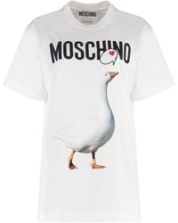 Moschino - Cotton Crew-Neck T-Shirt - Lyst