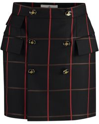 Vivienne Westwood - Check Pattern Wool Skirt - Lyst