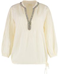 120% Lino - Linen Blouse - Lyst