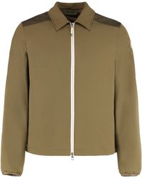 Moncler - Quilted Seersucker Shirt With Zip - Lyst