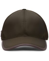 Prada - Cappellino con visiera e inserti in pelle - Lyst