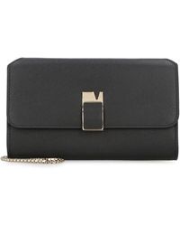Valextra - Nolo Leather Wallet On Chain - Lyst