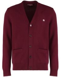 Gucci - Cashmere Wool Cardigan With Embroidery - Lyst