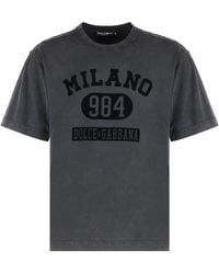 Dolce & Gabbana - T-shirt in cotone con stampa - Lyst