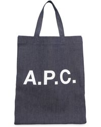 A.P.C. - Tote bag Lou con logo - Lyst
