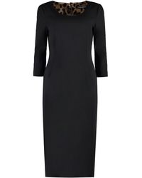 Dolce & Gabbana - Virgin Wool Midi Dress - Lyst