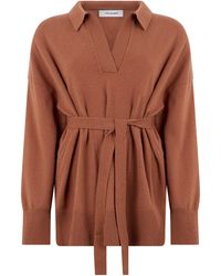 Yves Salomon - Merino Wool Polo Sweater - Lyst