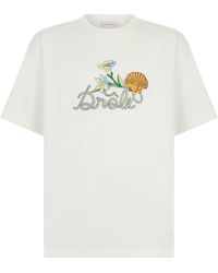 Drole de Monsieur - T-Shirt With Embroidery - Lyst