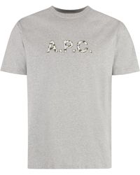 A.P.C. - Willow Cotton Crew-Neck T-Shirt - Lyst
