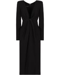 Emporio Armani - V-Neck Dress - Lyst