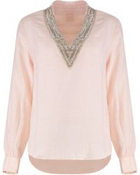 120% Lino - Linen Blouse - Lyst