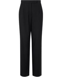 Emporio Armani - Straight-Leg Trousers With Pleats - Lyst