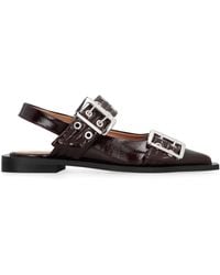 Ganni - Ballerine Slingback Feminine Buckle-Donna - Lyst