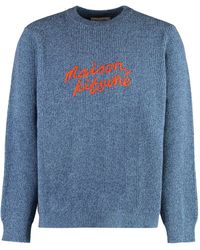 Maison Kitsuné - Crew-Neck Wool Sweater - Lyst