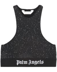 Palm Angels - Crop-Top With Logo - Lyst