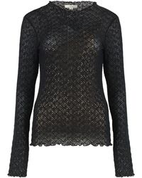 Vince - Top a maniche lunghe Diamond in pizzo - Lyst