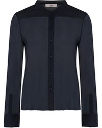Chloé - Blusa in crêpe di seta - Lyst
