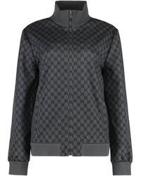 Gucci - Cotton Blend Full-Zip Sweatshirt - Lyst
