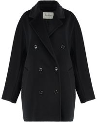 Max Mara - Cappotto doppiopetto Rebus in lana e cachemire - Lyst