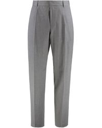 BOSS - Virgin Wool Trousers - Lyst
