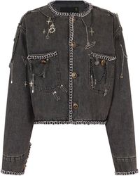 R13 - Short Denim Jacket Cotton - Lyst
