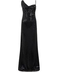 Self-Portrait - Long Dress With Rhinestones - Lyst