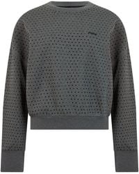 Pinko - Cropped Sweatshirt With Applications And Long Sleeves - Lyst