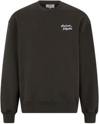 Maison Kitsuné - Cotton Crew Neck Sweater - Lyst