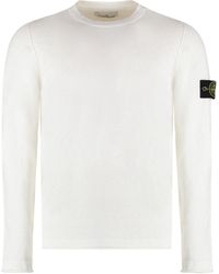Stone Island - Cotton-nylon Blend Crew-neck Sweater - Lyst