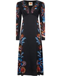 FARM Rio - Long Dress With Floral Print - Lyst