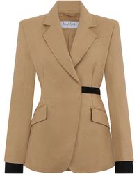 Max Mara - Single-Breasted Linen Blazer - Lyst