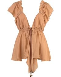 Chloé - Silk Gathered Cami Top - Lyst