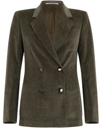 0205 Tagliatore - Double-Breasted Velvet Jacket - Lyst