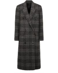 Isabel Marant - Lexana Check-Motif Double-Breasted Coat - Lyst