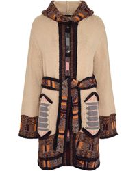 Etro Hooded Knit Maxi-coat - Natural