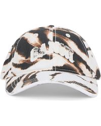 Ganni - Cap With Print Visor - Lyst