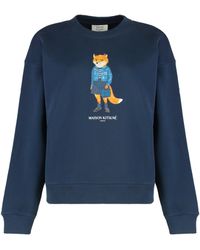Maison Kitsuné - Felpa girocollo in cotone - Lyst