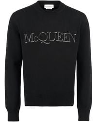Alexander McQueen - Sweater With Logo Embroidery - Lyst