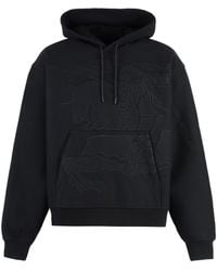Burberry - Felpa in cotone con cappuccio - Lyst