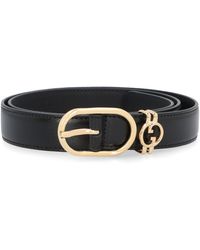Gucci - Leather Belt With Metal Buckle - Lyst