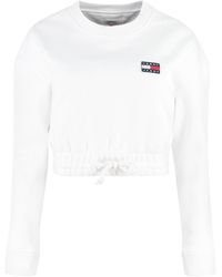 tommy hilfiger white crew neck sweatshirt