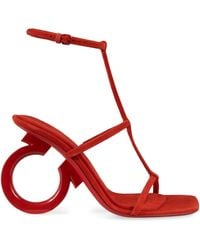 Ferragamo - Ferragamo Elina T-Strap Gancini Sandals - Lyst