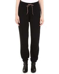 Burberry Logo Detail Cotton Track-pants - Black