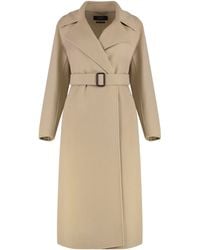 Weekend by Maxmara - Manu Double-Breasted Virgin Wool Coat - Lyst