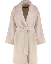 Max Mara - Wool And Alpaca Coat With Belt - Lyst