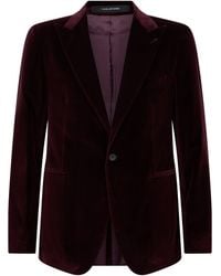 Tagliatore - Single-Breasted Cotton Velvet Jacket - Lyst