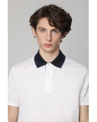 Paul & Shark - Paul & Shark Short Sleeve Cotton Polo Shirt - Lyst