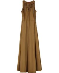 green nylon pinafore dress