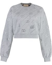 Gucci - Rhinestone Crew-Neck Sweatshirt For - Lyst