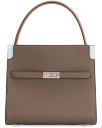 Tory Burch - Double Lee Radziwill Leather Handbag - Lyst